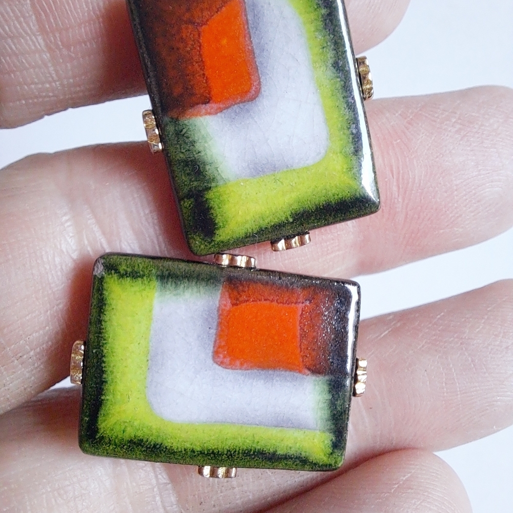 Abstract Multicolor Cuff Links
